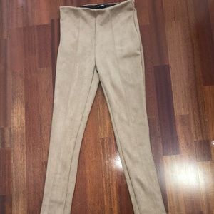 Tan Suede Tight Pants